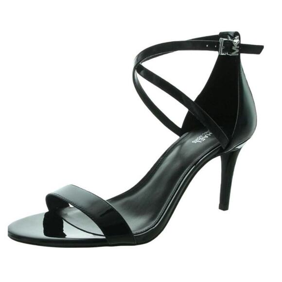 Michael Kors Black Ava Mid Leather Sandals Size: 8.5 - Picture 1 of 5
